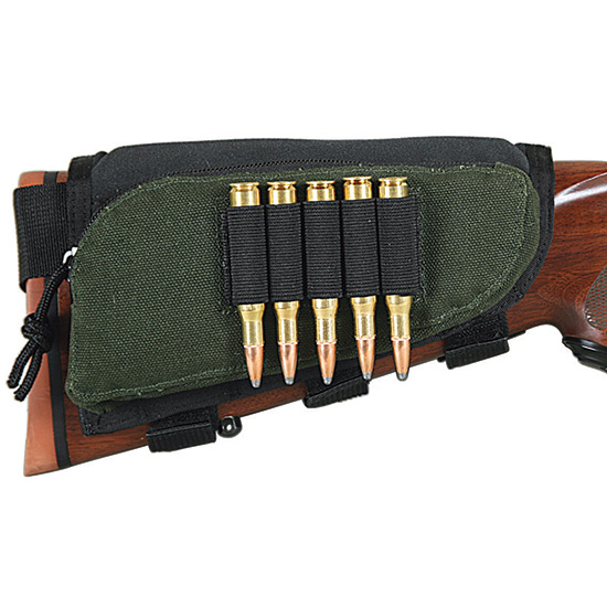 ALLEN BUTTSTOCK SHELL HOLDER AND POUCH GREEN - Hunting Accessories